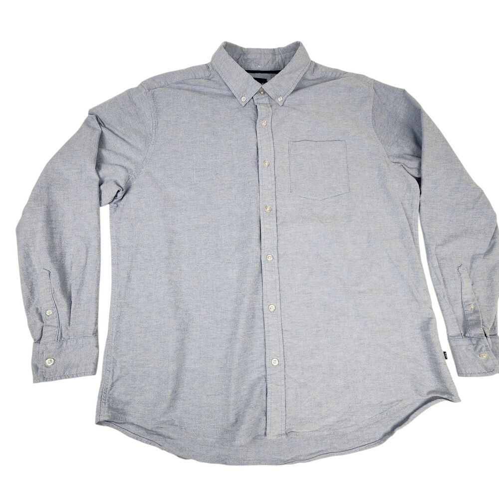 Gap Men's XL Light Blue Oxford Button Down Shirt Long Sleeve Cotton Stretch